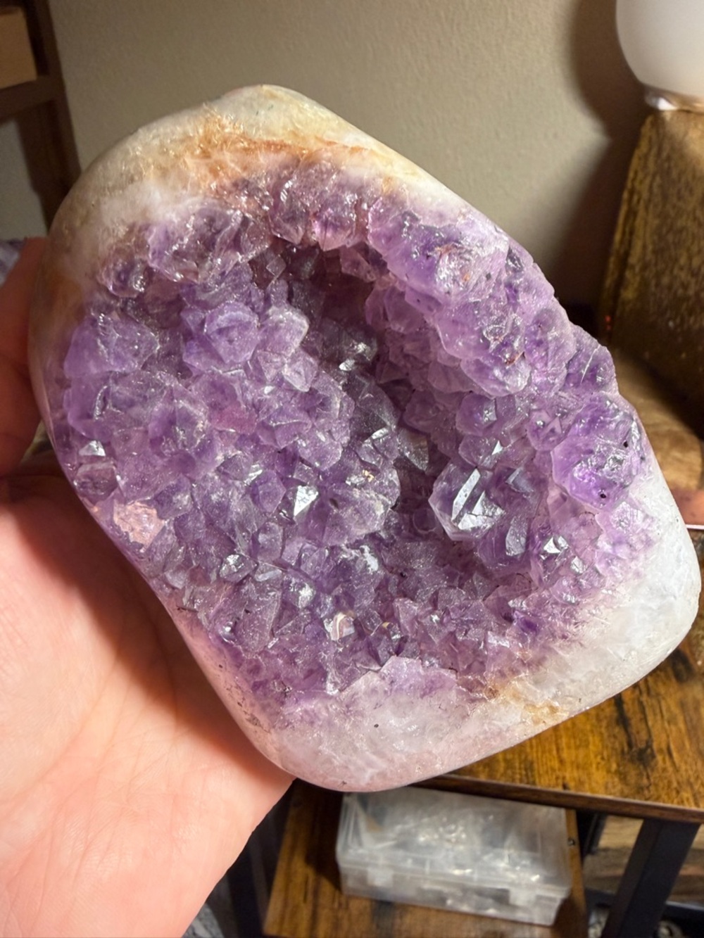 Amethyst Crystal Geode - Purple